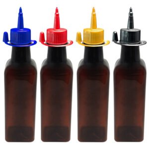 520 Frasco Plástico Âmbar Pet 250ml C/ Bico Aplicador Aze