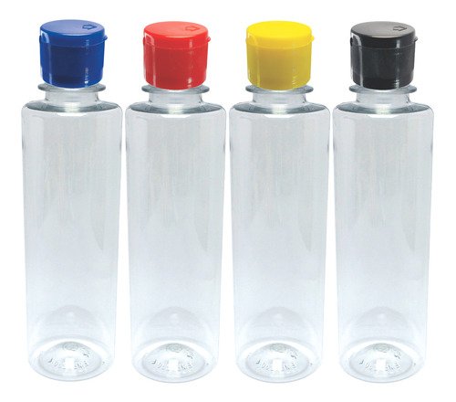 216 Frascos Plásticos Cristal Pet 250ml C/ Tampa Fliptop Cos - Imagem 3