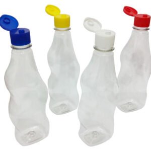 900 Frascos Plástico Cristal Pet 380ml C/ Tampa Fliptop Cat