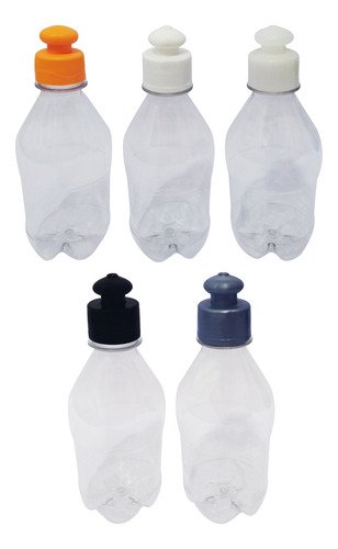 972 Frascos Plástico Cristal Pet 350ml C/ Tampa Pushpull Agu - Imagem 2