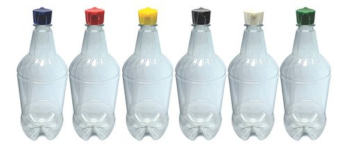 360 Frascos Plásticos Cristal Pet 1l Tampa Rosca 2 Bico Gr2 - Imagem 2