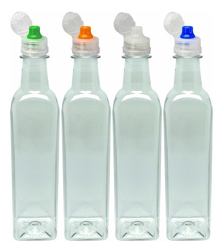 128 Frasco Cristal Pet 500ml Tampa Sport Fliptop Aze