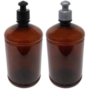 360 Frascos Plásticos Âmbar Pet 1l Com Tampa Pushpull Sab