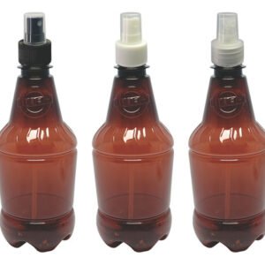 39 Frascos Plástico Âmbar Pet 500ml Válvula Spray S Gr2