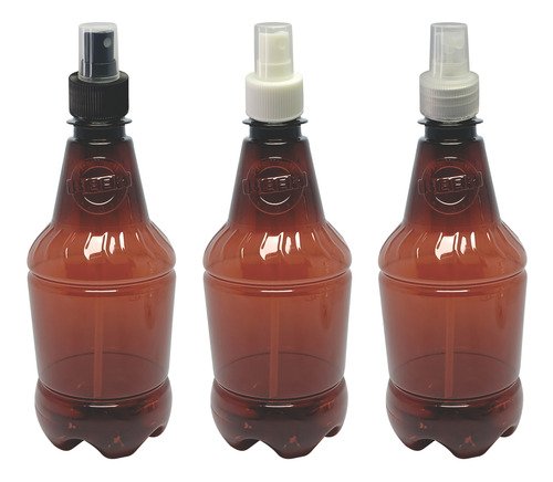 39 Frascos Plástico Âmbar Pet 500ml Válvula Spray S Gr2
