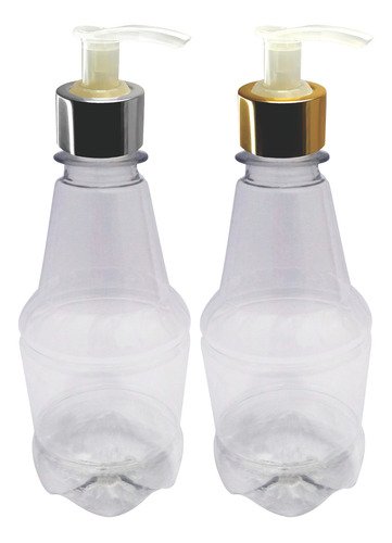 130 Frasco Plástico Cristal 300ml Válvula Bico Pato L Gr2