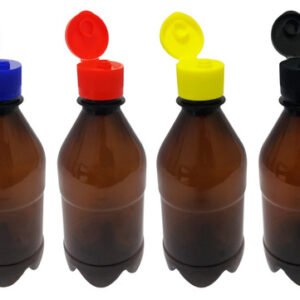 972 Frascos Plástico Âmbar Pet 350ml C/ Tampa Fliptop Agu