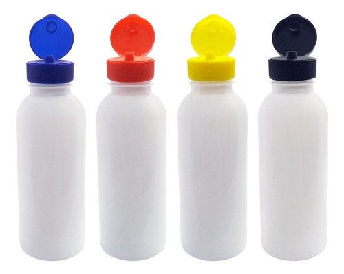 132 Frascos Plástico Branco Pet 400ml Batoque Fliptop Det