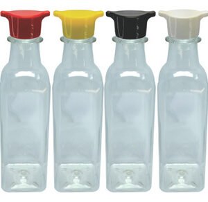 211 Frasco Plástico Cristal Pet 250ml Com Tampa 2 Bico Aze