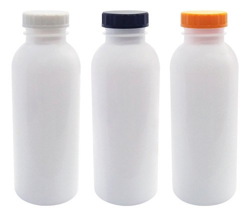 16 Frasco Plástico Branco Pet 400ml Tampa Rosca S/ Lacre Det