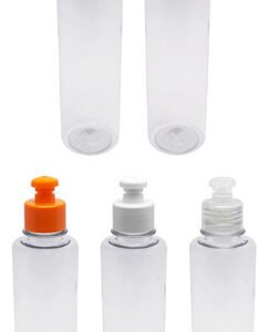 518 Frascos Plástico Cristal Pet 250ml C/ Tampa Pushpull Cos