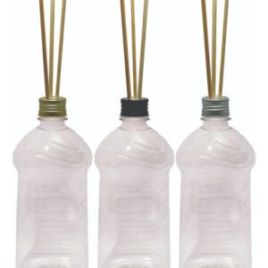 27 Frascos Plástico Cristal 1l Tampa Difusor Varetas Ama