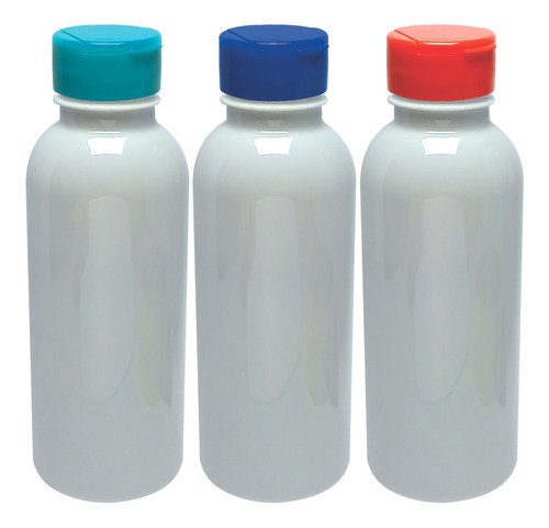 16 Frascos Plástico Branco Pet 400ml Tampa Fliptop Cap Det - Imagem 2