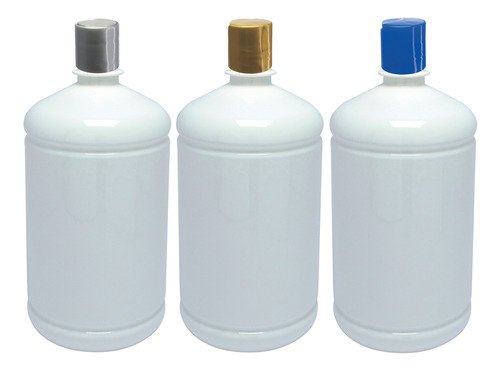 138 Frascos Plástico Branco Pet De 1l Com Tampa Disktop Sab - Imagem 4