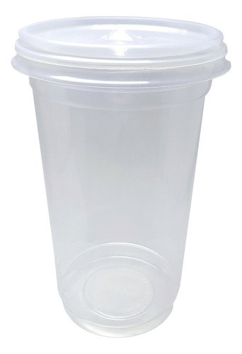 50 Copos Descartáveis Plásticos Tampa C/ Furo Pp 700/770ml