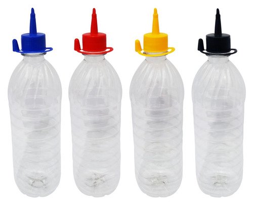 420 Frascos Plástico Cristal Pet 800ml C/ Bico Aplicador Que
