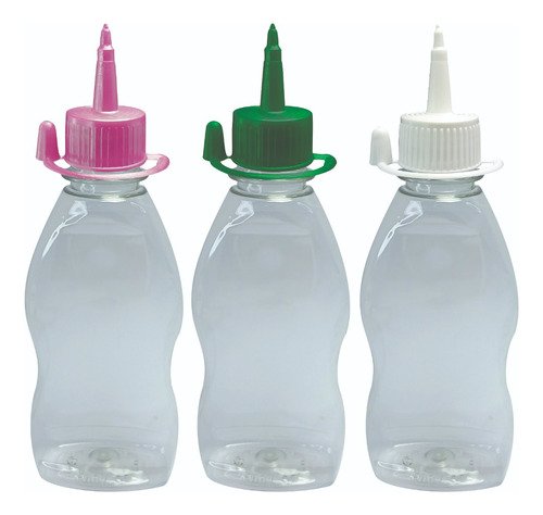 34 Frascos Cristal 190ml Pet C/ Tampa Aplicadora Mol - Imagem 2