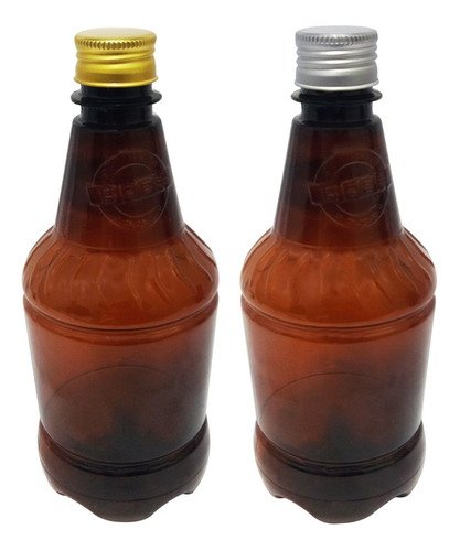 565 Frascos Plástico Âmbar Pet 500ml Tampa Aluminio S/ Gr2