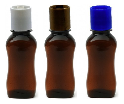 2541 Frascos Plástico Ambar Pet 120ml C/ Tampa Disktop Cat - Imagem 3