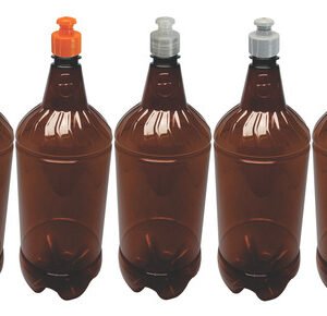 52 Frascos Plástico Âmbar Pet 2l Com Tampa Pushpull Gr2