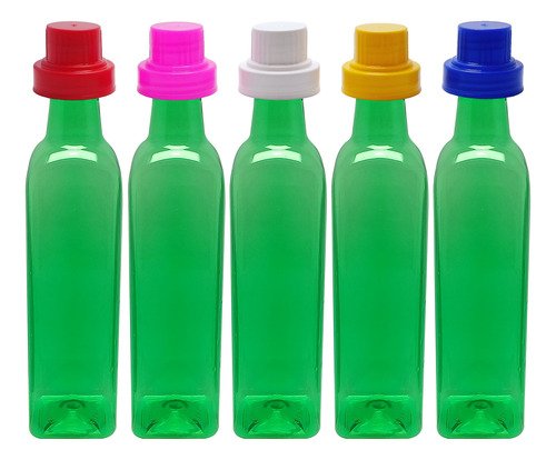 760 Frasco Plástico Verde Pet 500ml Tampa Dosadora 30ml Aze