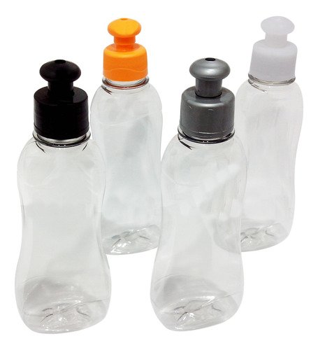 1260 Frasco Plástico Cristal Pet 200ml C/ Tampa Pushpull Cat