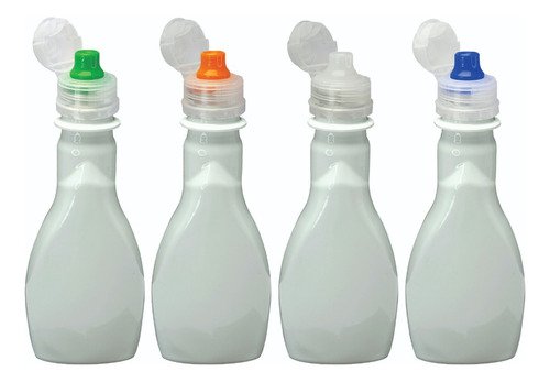26 Frascos Plástico Branco 200ml Pet Tampa Sport Fliptop Mol