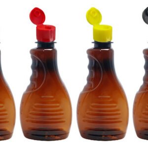 72 Frascos Plástico Ambar Pet 300ml Fliptop Batoque Bor