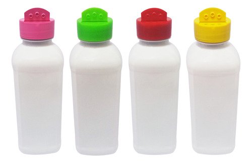 791 Frascos Plástico Branco Pet 500ml Tempero Fliptop Qua - Imagem 2