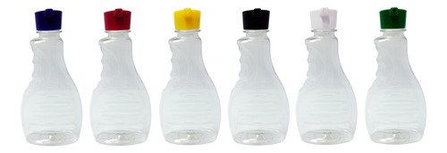 16 Frasco Plástico Cristal Pet 300ml Tampa Rosca 2 Bico Bor - Imagem 2