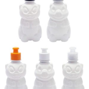 896 Frascos Plástico Branco Pet 300ml C/ Tampa Pushpull Zoo