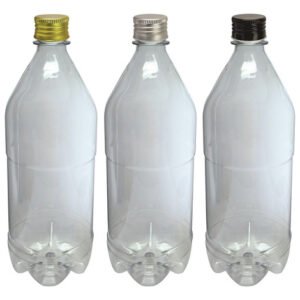 364 Frascos Plástico Cristal Pet 1l Tampa L Batoque Agu