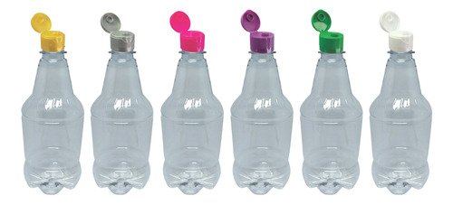 40 Frascos Plástico Cristal Pet 500ml Batoque Fliptop Gr2 - Imagem 3