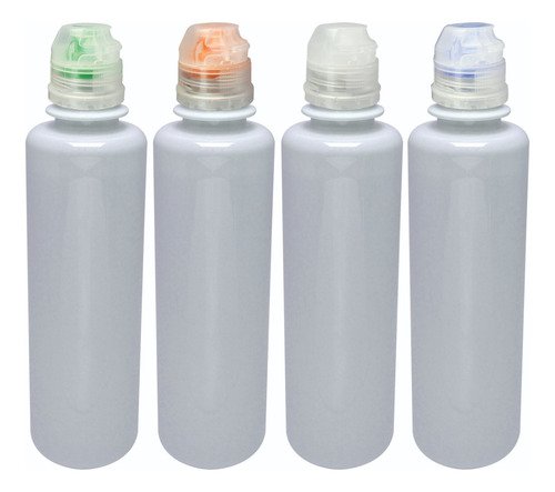 216 Frascos Brancos Pet 250ml Tampa Sport Fliptop Cos - Imagem 2