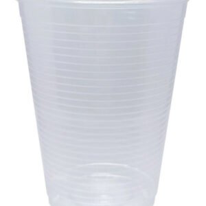 200 Copos Descartáveis Plásticos Estriado Pp Cristal 300ml