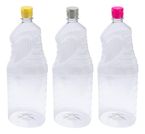 24 Frasco Plástico Cristal Pet 2l Tampa Fliptop Batoque Ama - Imagem 4