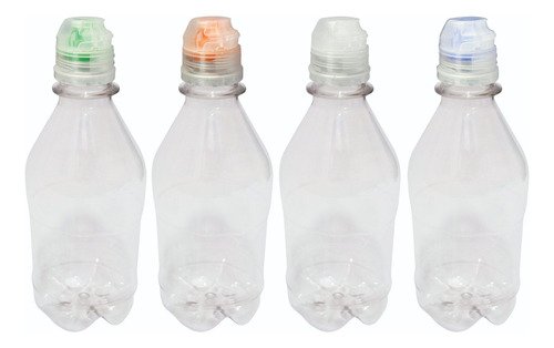 16 Frasco Cristal Pet 350ml Tampa Sport Fliptop Agu - Imagem 2