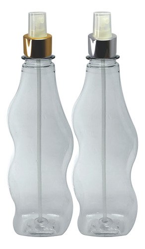 250 Frasco Plástico Cristal Pet 380ml Valvula Spray L Cat