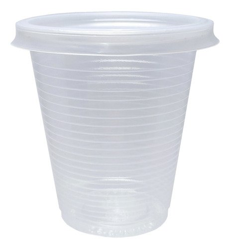 2500 Copos Descartáveis Plásticos Pp Cristal C/ Tampa 180ml