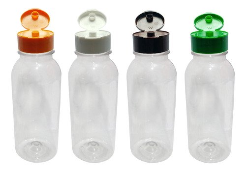 30 Frascos Plástico Cristal Pet 250ml Fliptop C/ Rosca Det - Imagem 3