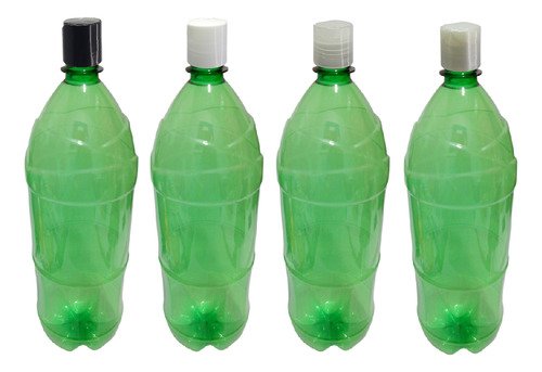 2 Frasco Plástico Verde Pet 2l Com Tampa Disktop Ref - Imagem 2