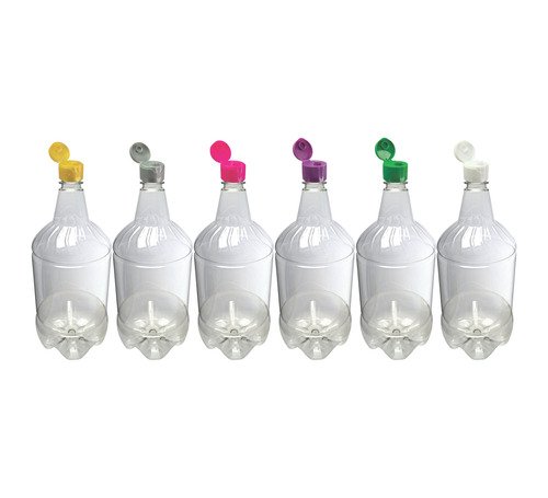 3 Frasco Plástico Cristal 1,5l Tampa Fliptop Batoque Gr2 - Imagem 3