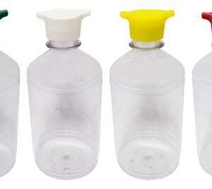 678 Frasco Plástico Cristal Pet 500ml Tampa Rosca 2 Bico Far