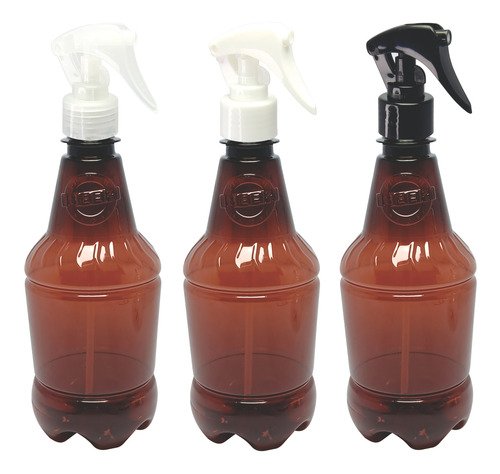39 Frascos Plástico Âmbar Pet 500ml Válv Mini Gatilho Gr2