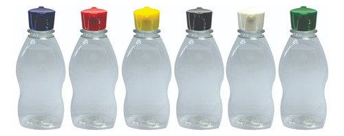 253 Frascos Cristal 190ml Pet C/ Tampa 2 Bicos Mol - Imagem 2