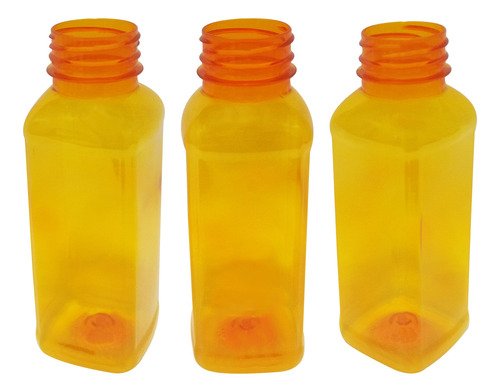 17 Frascos Plástico Laranja Pet 300ml Tampa Peneira Qua - Imagem 3