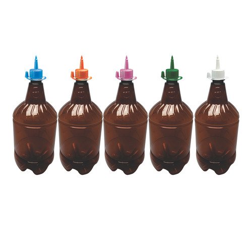 30 Frascos Plástico Âmbar Pet 1,5l C/ Bico Aplicador Gr2 - Imagem 2