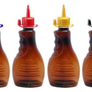 72 Frasco Plástico Ambar Pet 300ml C/ Bico Aplicador Bor