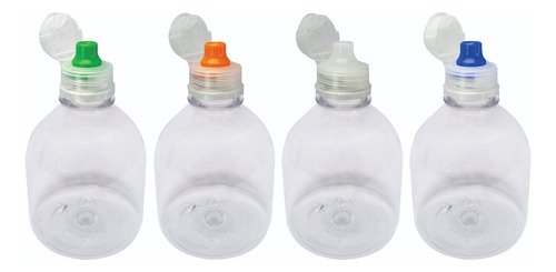 166 Frascos Cristal Pet 300ml Tampa Sport Fliptop Sab