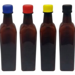 760 Frascos Plástico Âmbar Pet 500ml Tampa Rosca Lacre Aze